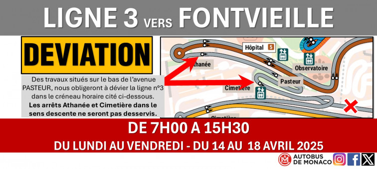 DEVIATION LIGNE 3 - TRAVAUX AVENUE PASTEUR