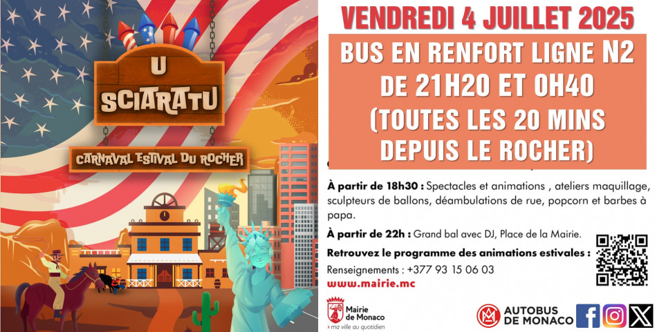 U SCIARATU, desserte ligne N2 renforcée jusqu'à 00h40