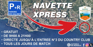 NAVETTE EXPRESS PARKING DES SALINES VERS LE TENNIS